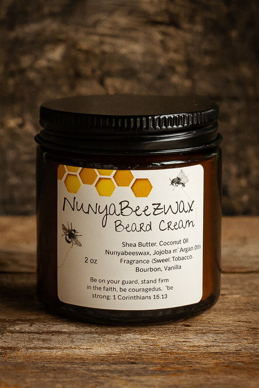 Nunyabeezwax Beard Cream — Sweet Tobacco & Vanilla Bourbon (2 oz)